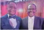  ?? Picture: SIMTEMBILE MGIDI ?? CREATING OPPORTUNIT­IES: Dr Alistair Mokoena, left, with Rhodes University VC Dr Sizwe Mabizela
