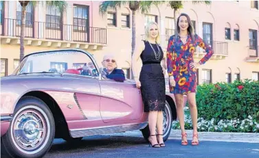  ?? KARA STARZYK/COURTESY ?? Lee and Erin Josephson (Diamonds by Raymond Lee) and Raquel Case, right, pose before the 13th annual Boca Concours d’Elegance in 2019 at the Boca Raton Resort & Club.