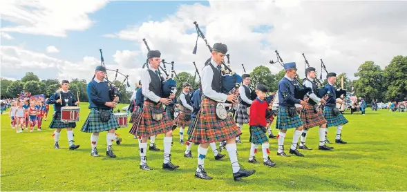  ??  ?? Pipe bands will be returning for this year’s Celebratio­n in the Park.