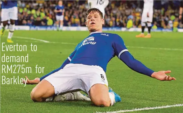  ??  ?? Ross Barkley will be sold by Everton if he does not sign a new contract.