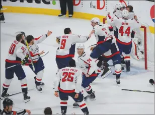  ?? Photo by John McDonnell / The Washington Post ?? The Washington Capitals won the franchise’s first Stanley Cup Thursday night with a 4-3 victory over Vegas. The Capitals won four straight games after dropping the series opener.