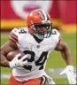  ?? ASSOCIATED PRESS ?? It won’t be much of a surprise if stalwart running back Nick Chubb and the Browns go 13-4 in the regular season and reach the AFC Championsh­ip Game.