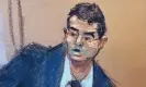  ?? Photograph: Jane Rosenberg/Reuters ?? Adam Yedidia in this courtroom sketch.