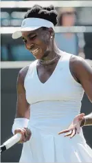 ?? TIM IRELAND THE ASSOCIATED PRESS ?? Venus Williams reacts after losing a point to Kiki Bertens during their women's singles match at Wimbledon on July 6.