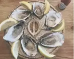  ??  ?? Lindisfarn­e oysters.