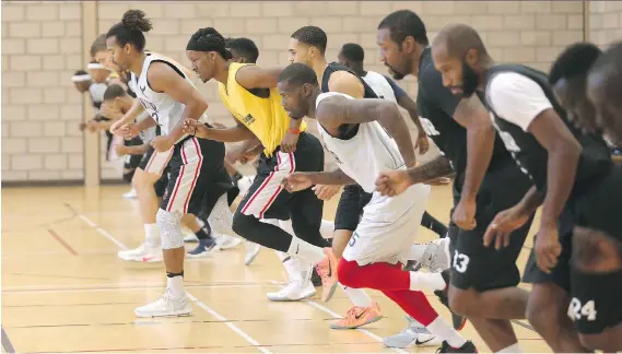  ?? JASON KRYK ?? The Windsor Express opened training camp Wednesday at Constable John Atkinson Memorial Community Centre with only two familiar faces in the mix.