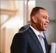  ?? J. Scott Applewhite / Associated Press ?? Hakeem Jeffries, who is hoping to become the first Black leader of either party in Congress, received support Friday from four of Connecticu­t’s U.S. Representa­tives.