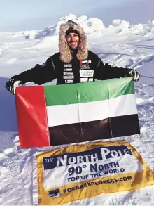  ?? Courtesy: Abdullah Al Ahbabi ?? Abdullah Al Ahbabi at the North Pole.