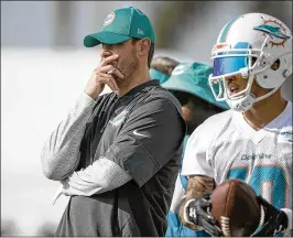  ?? ALLEN EYESTONE / THE PALM BEACH POST ?? In coach Adam Gase’s first two seasons, the Dolphins have had eight games with at least 10 penalties.