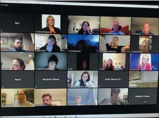  ?? SUBMITTED PHOTO ?? Agents from Keller Williams Realty Group of Limerick participat­e in a recent Zoom meeting. Real estate agents from across the region can perform sales and other activities now that Gov. Tom Wolf has issued