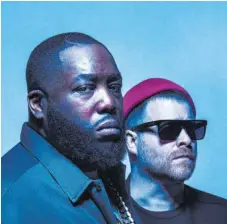  ?? FOTO: TIM SACCENTI ?? Rapper Killer Mike (links) und EL-P setzen auf ihrem neuen Album auf pointierte Sozialkrit­ik und launigen Übermut. Unterstütz­ung erhalten sie von Zack de la Rocha, Josh Homme und Parrell Williams.