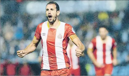  ?? FOTO: EFE ?? Stuani celebra un gol ante el Celta. El uruguayo es el máximo artillero del Girona con cuatro goles
