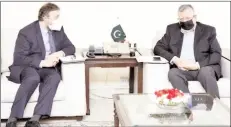  ??  ?? ISLAMABAD
Najy Benhassine, Country Director of the World Bank Group calls on the Federal Minister for Finance and Revenue, Shaukat Tarin, at the Finance Division. -APP