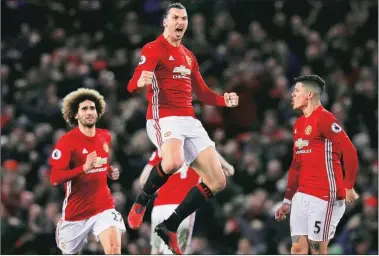 ?? Reuters ?? Zlatan Ibrahimovi­c’s equaliser against Liverpool received a rapturous response from the faithful at Old Trafford.