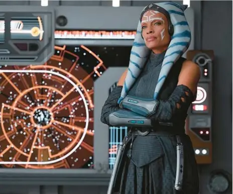  ?? LUCASFILM LTD./DISNEY+ ?? Rosario Dawson stars as Jedi Knight Ahsoka Tano in “Star Wars: Ahsoka,” from creator Dave Filoni.