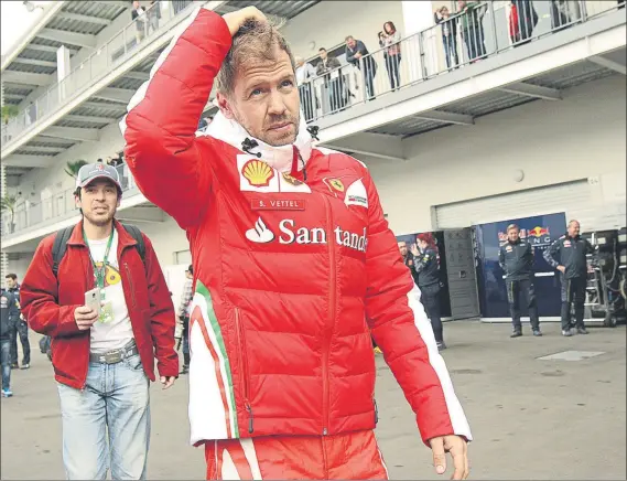  ?? FOTO: EFE ?? Sebastian Vettel ha sido criticado por sus insultos a Verstappen y Charlie Whiting en México, algo que está convirtien­do en costumbre desde que está en Ferrari por sus malos resultados