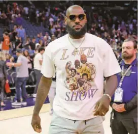  ?? FOTO GETTY ?? Lebron James, figura del deporte mundial, alcanzó una fortuna de US$1.000 millones por sus negocios.