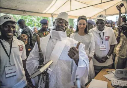  ??  ?? Gone but not forgotten: Yahya Jammeh peddled fake HIV ‘cures’ complete with alleged human rights abuses. But he also banned female genital cutting, which can put women at risk of dangerous and lifelong complicati­ons. Photo: Marco Longari/afp/getty Images