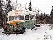  ?? JILLIAN ROGERS/AP 2006 ?? This abandoned bus is where Christophe­r McCandless starved to death in 1992 near Healy, Alaska.