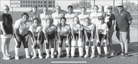  ?? Courtesy photo ?? The Forsan Lady Buffs claimed a 13-3 victory over New Deal to receive the Bi-district Champions title. The Lady Buffs traveled to New Deal on Thursday afternoon looking for a victory and in the end, brought home the W.