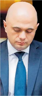  ??  ?? Home Secretary Sajid Javid yesterday