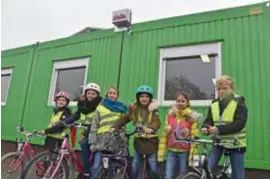  ?? FOTO GVB ?? De scanner, bovenop de containerk­lassen, registreer­t wie te voet of met de fiets naar school komt.