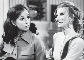  ?? CBS ?? Mary Tyler Moore as Mary Richards and Cloris Leachman as Phyliss Lindstrom on “Mary Tyler Moore.”