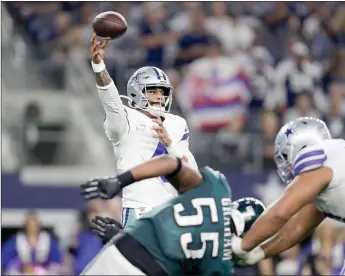  ?? TNS ?? Over Dak Prescott's four years on his rookie contract, the Cowboys made the playoffs just twice.