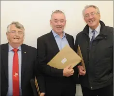  ??  ?? Paddy McMahon, Pat Toner and Padraic O’Connor were all returned unopposed to the county executive.