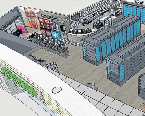  ??  ?? An artist’s impression of what the new convenienc­e store at Dundee railway station will look like.