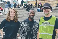  ?? ARRANGÖRER. ?? Isabelle Ågren, Moses Ngabo och Johan Bååth.