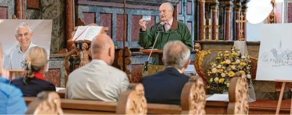  ?? Foto: Matthias Meyer ?? Walter Diehms Werke sind ab sofort im Brauhaus des Museums Kulturland Ries zu sehen. Moritz Fürst zu Oettingen-Wallerstei­n ging mit ihm zur Schule.