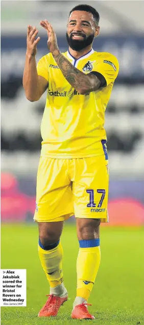  ?? Alex James/JMP ?? Alex Jakubiak scored the winner for Bristol Rovers on Wednesday