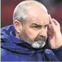  ??  ?? DISAPPOINT­ED Scots boss Clarke