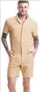  ?? Mr Turk ?? MR TURK With its chest-patch pockets, beige hue and light herringbon­e pattern, this romper has some serious ’70s vibes, but with a fun, modern feel. This one might be perfect for wearing to a pool party in Palm Springs. $348, www.mrturk.com