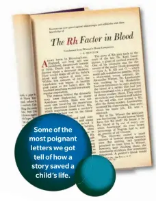  ?? ?? Some of the most poignant letters we got tell of how a story saved a child’s life.