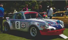  ??  ?? Far left: 1973 RSR Targa Florio Tribute in Martini livery drew a lot of interest