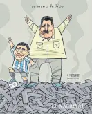  ?? por El Nacional, de Caracas ?? Maradona y Maduro, reflejados