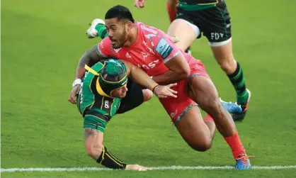  ??  ?? Manu Tuilagi has not played since rupturing an achilles tendon against Northampto­n in September. Photograph: David Rogers/Getty Images