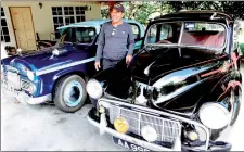  ?? ?? Zai Am says his sunbeam Rapier (left) and Morris Minor were used during the filming of the movies ‘Hantu Kak limah’, ‘Paloh’ and ‘leftenan Adnan’.