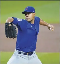  ?? Associated Press ?? ROTATION
In this Sept. 22, 2020 file photo, Chicago Cubs starting pitcher Jose Quintana delivers during the first inning of the team’s baseball game against the Pittsburgh Pirates in Pittsburgh. Quintana has agreed to a $8 million, oneyear contract with the Angels.