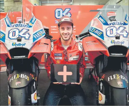  ?? FOTO: MOTOGP ?? Andrea Dovizioso, futuro asegurado con Ducati. La marca y el piloto pusieron punto y final al culebrón de la renovación