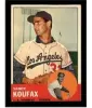  ??  ?? Sandy Koufax 1963 card