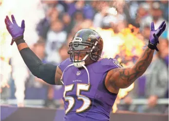  ?? EVAN HABEEB, USA TODAY SPORTS ?? Linebacker Terrell Suggs, a six-time Pro Bowl pick, begins his 13th season with the Ravens, who have traditiona­lly relied on a strong defense to remain Super Bowl contenders.