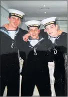  ??  ?? IN THE NAVY: Paul, middle, with pals