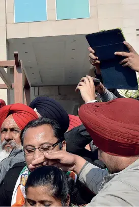  ??  ?? AMARINDER SINGH AT A PRESS CONFERENCE IN AMRITSAR