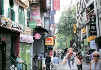  ?? Tashi Tobgyal ?? At Hauz Khas Village, Tuesday. Several such popular markets fall under SDMC’S jurisdicti­on.