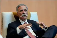  ?? AFP ?? President and CEO of Formula One Chase Carey speaks during an interview in Hanoi on Wednesday. —