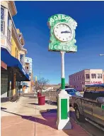  ?? PHIL SCHERER/THE DAILY OPTIC ?? The Gordon’s Jewelry electric clock in its original location near Douglas Avenue and Sixth Street in Las Vegas.