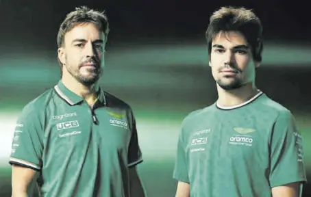  ?? // ASTON MARTIN ?? Fernando Alonso y Lance Stroll, preparados para la nueva temporada